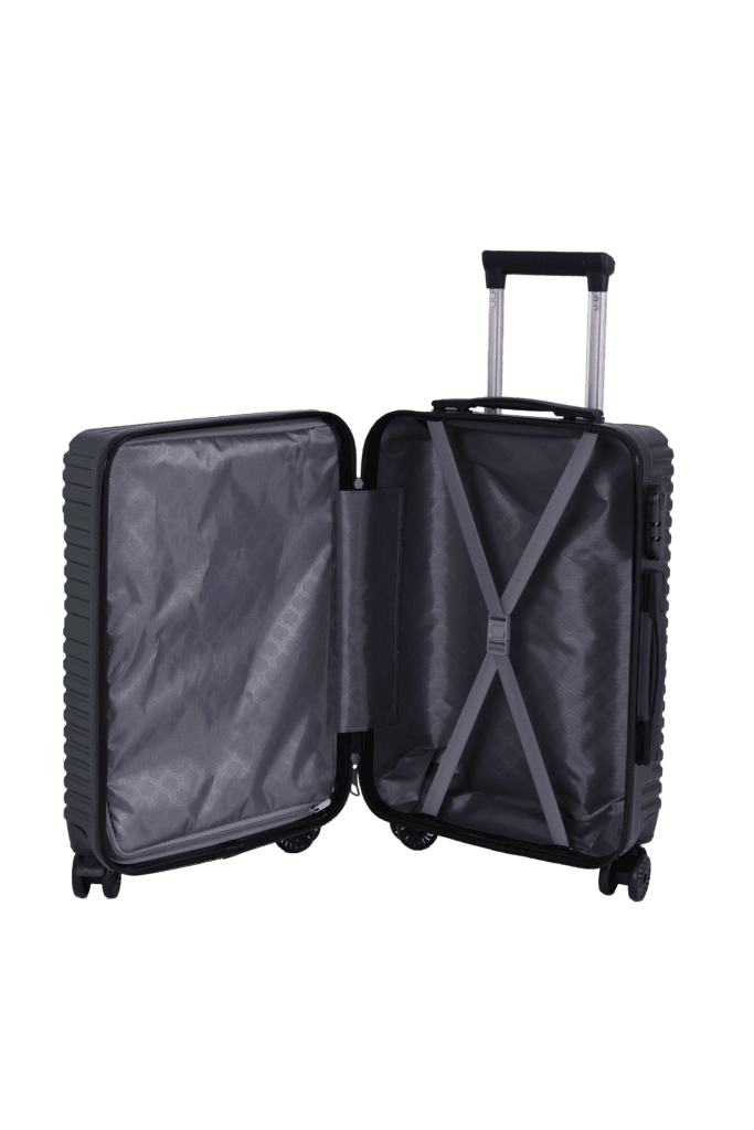 luggage bags with scratch resistant finish and 360° spinner wheels
