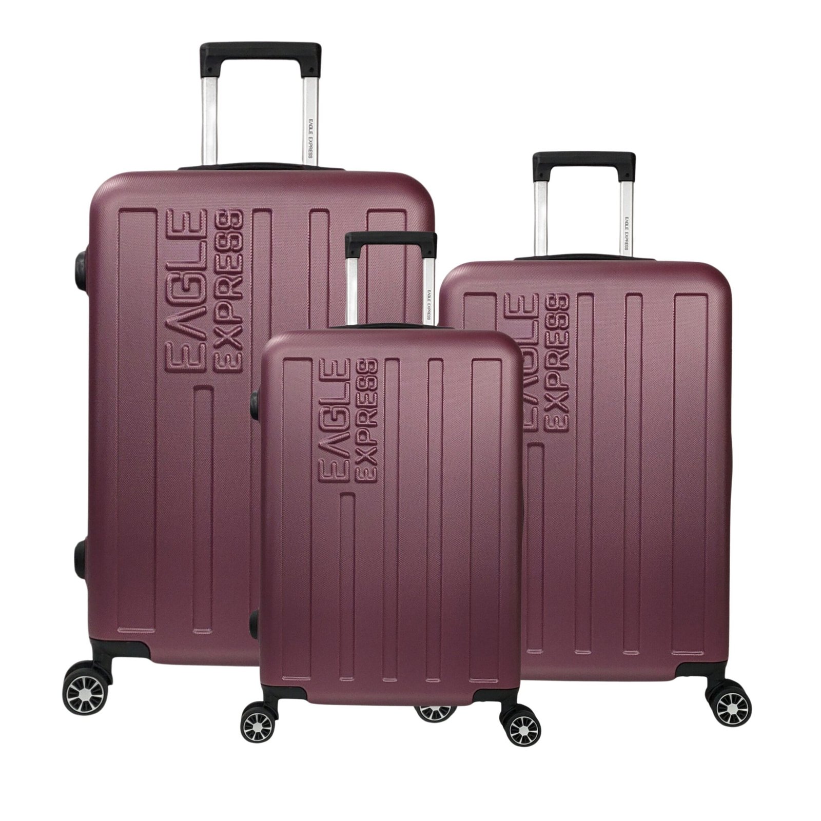 Purplish Red Luggage Bag Set of 3 Purplish Red Luggage Bag Set of 3